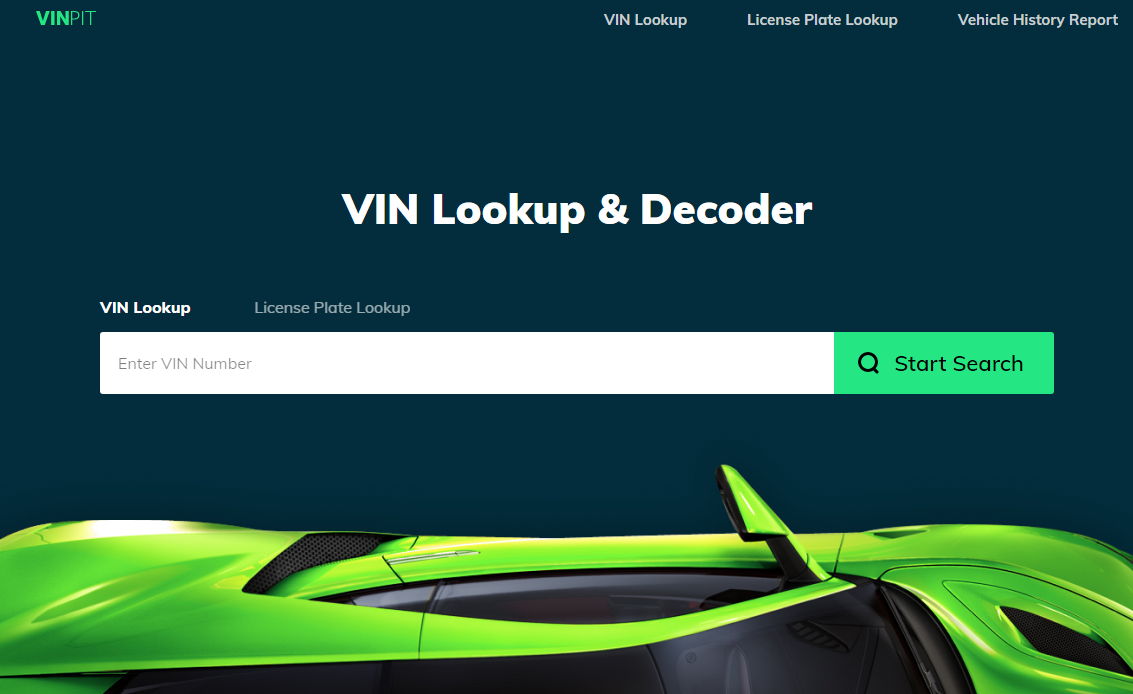 VIN lookup via VIN Number Lookup